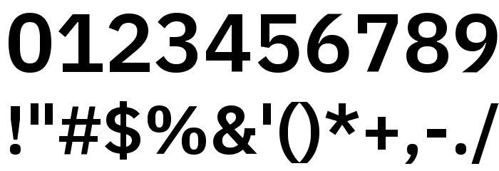 IBM Plex Sans SemiBold Font OTHER CHARS