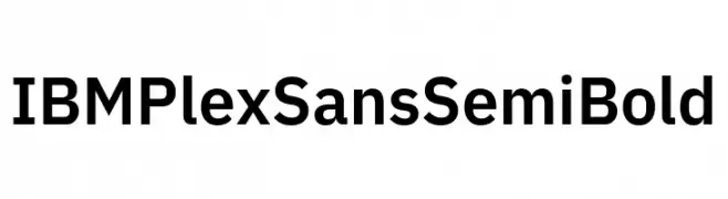 IBM Plex Sans SemiBold  font caratteri gratis