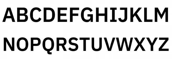 IBM Plex Sans SemiBold Fuentes MAYÚSCULAS