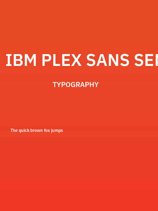 IBM Plex Sans SemiBold Poster