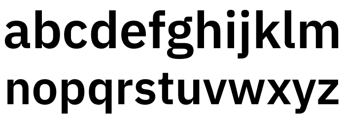 IBM Plex Sans SemiBold Font LOWERCASE