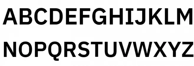 IBM Plex Sans SemiBold Caratteri MAIUSCOLE