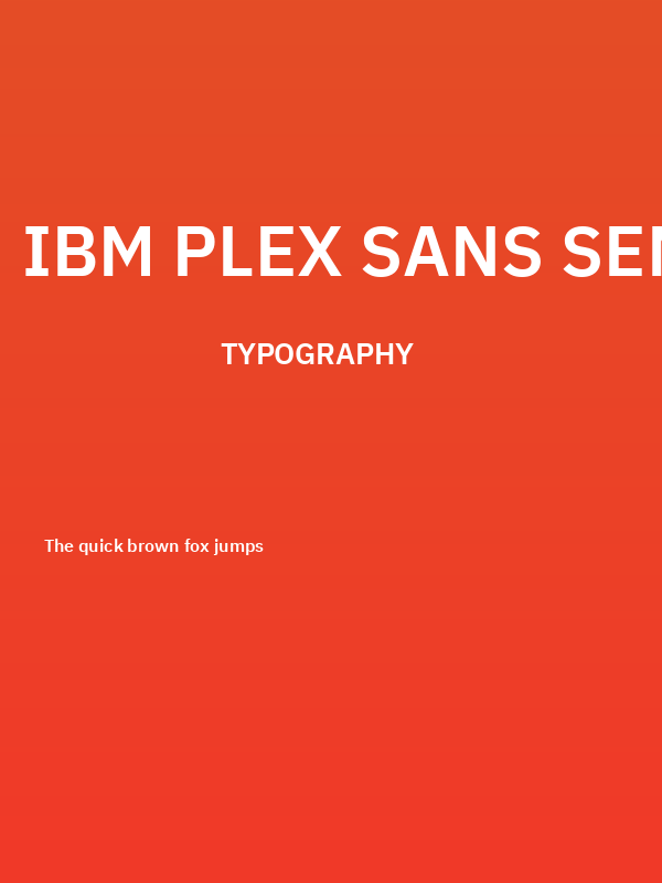 IBM Plex Sans SemiBold Poster
