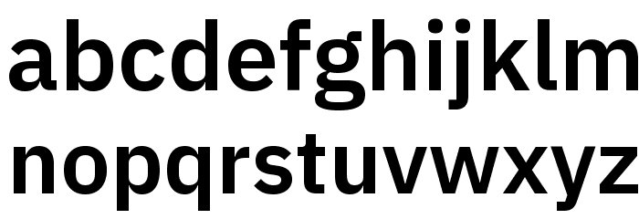 IBM Plex Sans SemiBold Font LOWERCASE
