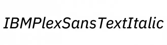 IBM Plex Sans Text Italic  नि: शुल्क फ़ॉन्ट्स डाउनलोड