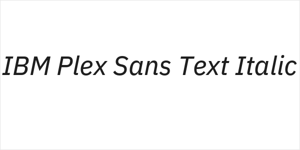 IBM Plex Sans Text Italic Logo