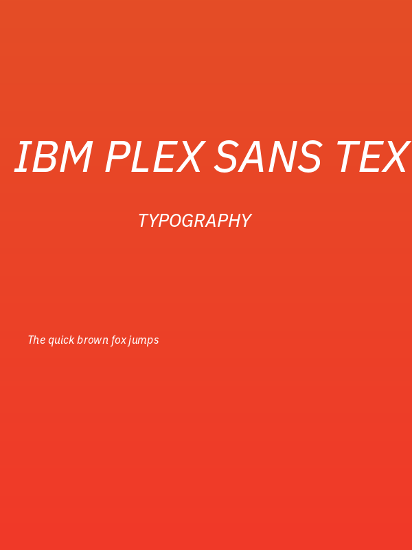 IBM Plex Sans Text Italic Poster
