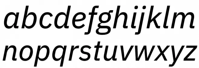 IBM Plex Sans Text Italic Fonte MINÚSCULAS