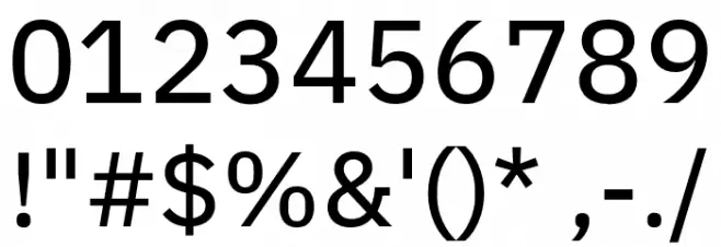 IBM Plex Sans Text Font OTHER CHARS