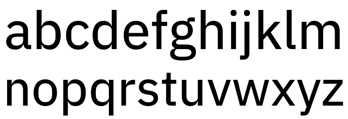 IBM Plex Sans Text Font LOWERCASE