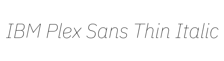 IBM Plex Sans Thin Italic Font