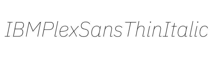IBM Plex Sans Thin Italic  لخطوط تنزيل