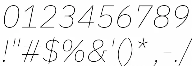 IBM Plex Sans Thin Italic Font OTHER CHARS