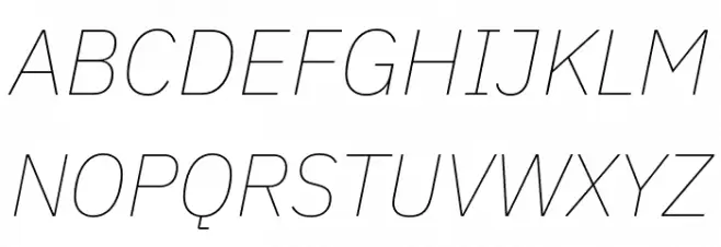 IBM Plex Sans Thin Italic Fonte MAIÚSCULAS