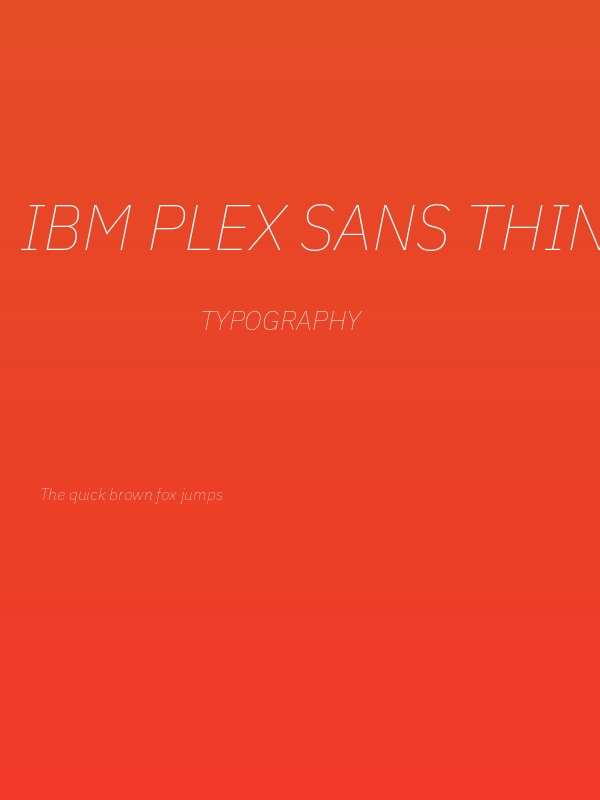 IBM Plex Sans Thin Italic Poster