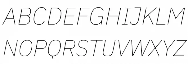 IBM Plex Sans Thin Italic Fonte MAIÚSCULAS