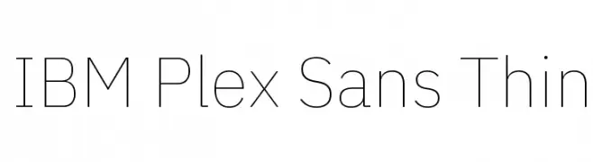 IBM Plex Sans Thin  नि: शुल्क फ़ॉन्ट्स डाउनलोड