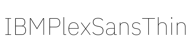 IBM Plex Sans Thin  免费字体下载