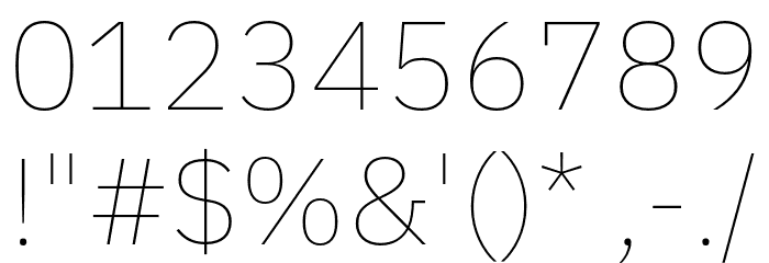 IBM Plex Sans Thin Font OTHER CHARS