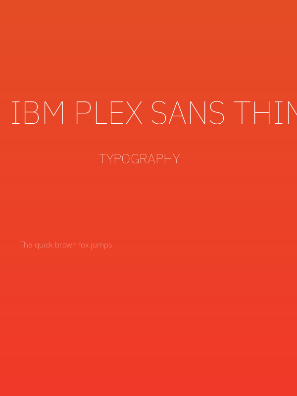IBM Plex Sans Thin Poster