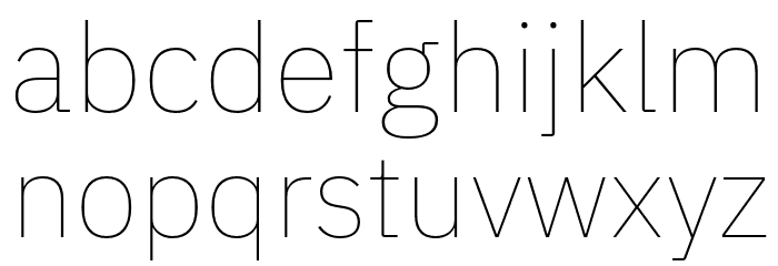 IBM Plex Sans Thin Font LOWERCASE