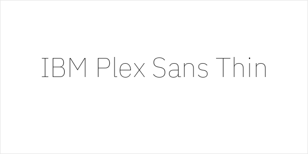 IBM Plex Sans Thin Logo