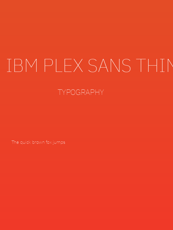 IBM Plex Sans Thin Poster