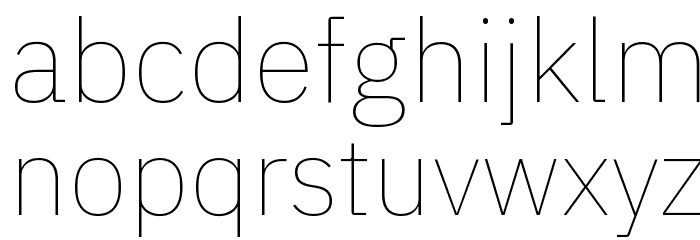 IBM Plex Sans Thin Font LOWERCASE