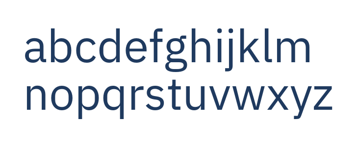 IBM Plex Sans Lowercase