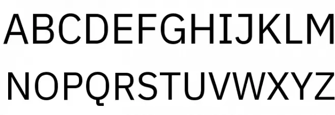 IBM Plex Sans フォント 大文字
