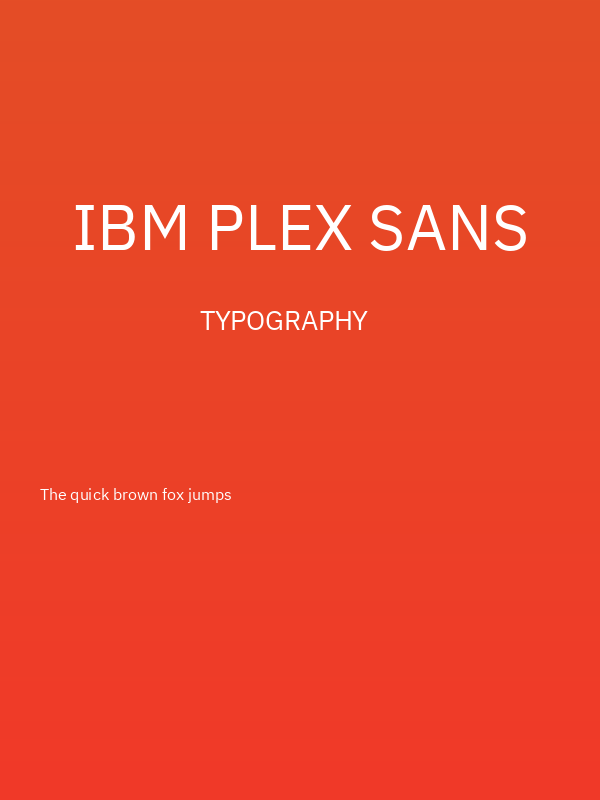 IBM Plex Sans Poster