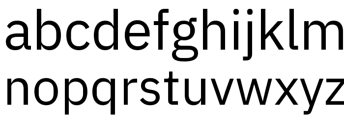 IBM Plex Sans Font LOWERCASE