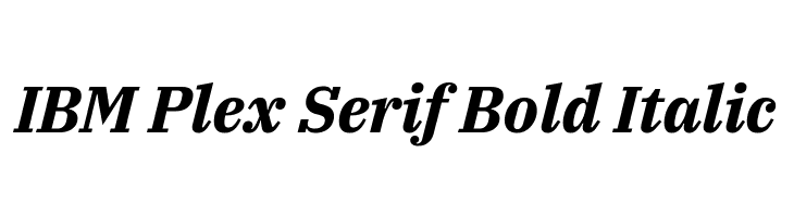 IBM Plex Serif Bold Italic फ़ॉन्ट
