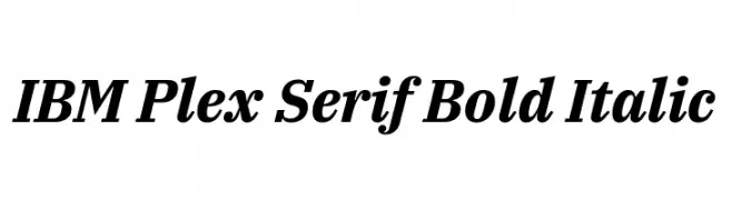 IBM Plex Serif Bold Italic  Descarca Fonturi Gratis