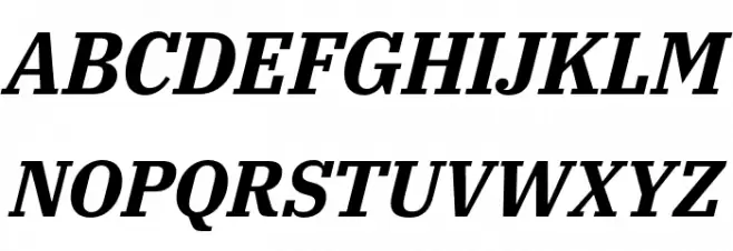 IBM Plex Serif Bold Italic 字体 大写