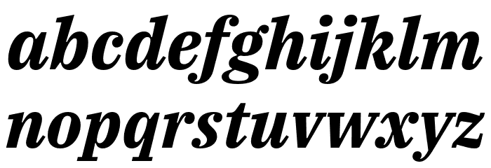 IBM Plex Serif Bold Italic Font LOWERCASE