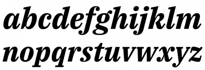 IBM Plex Serif Bold Italic फ़ॉन्ट लोअरकेस
