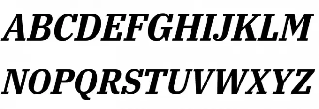 IBM Plex Serif Bold Italic Fuentes MAYÚSCULAS