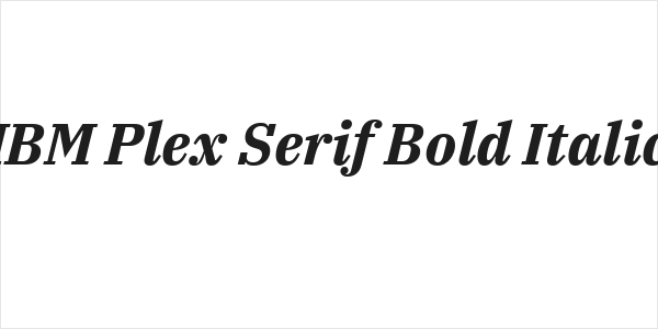 IBM Plex Serif Bold Italic Logo