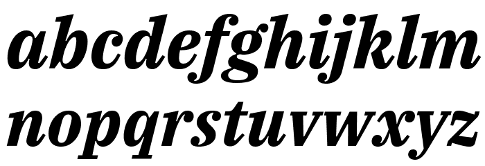 IBM Plex Serif Bold Italic Font LOWERCASE