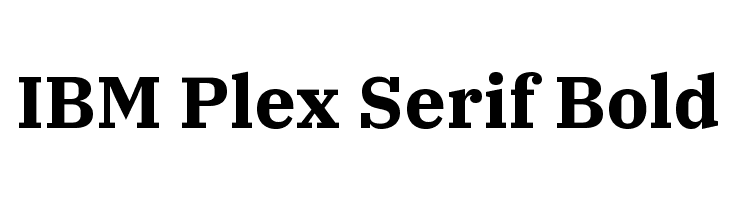 IBM Plex Serif Bold Font