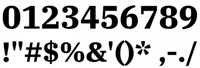 IBM Plex Serif Bold Font OTHER CHARS