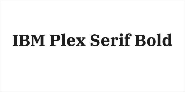 IBM Plex Serif Bold Logo