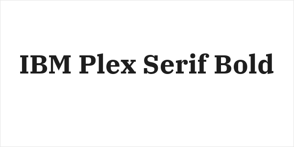 IBM Plex Serif Bold Logo