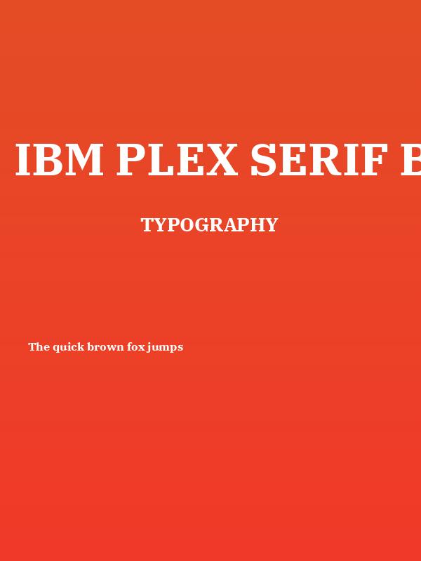 IBM Plex Serif Bold Poster