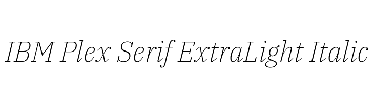 IBM Plex Serif ExtraLight Italic  Free Fonts Download