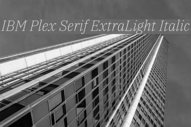 IBM Plex Serif ExtraLight Italic  examples