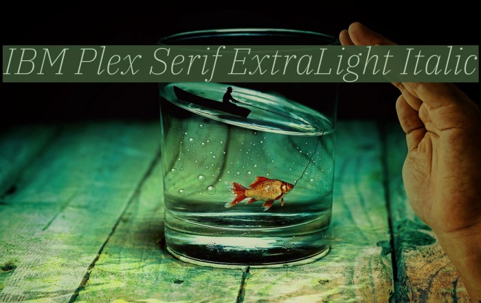 IBM Plex Serif ExtraLight Italic Font examples