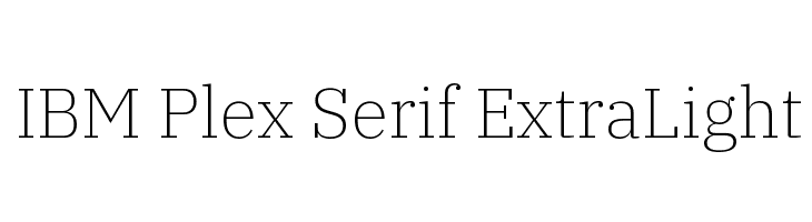 IBM Plex Serif ExtraLight  font caratteri gratis