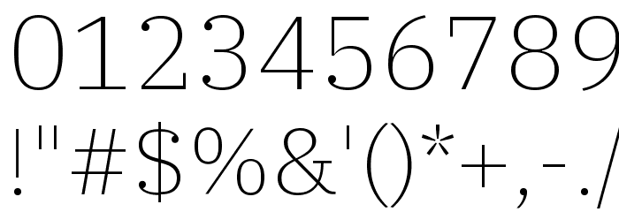 IBM Plex Serif ExtraLight Font OTHER CHARS